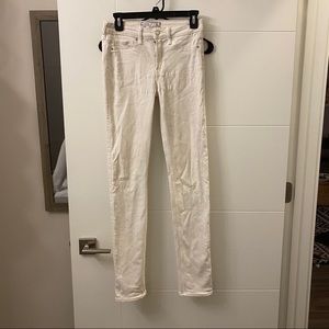 Abercrombie and Fitch white jeans